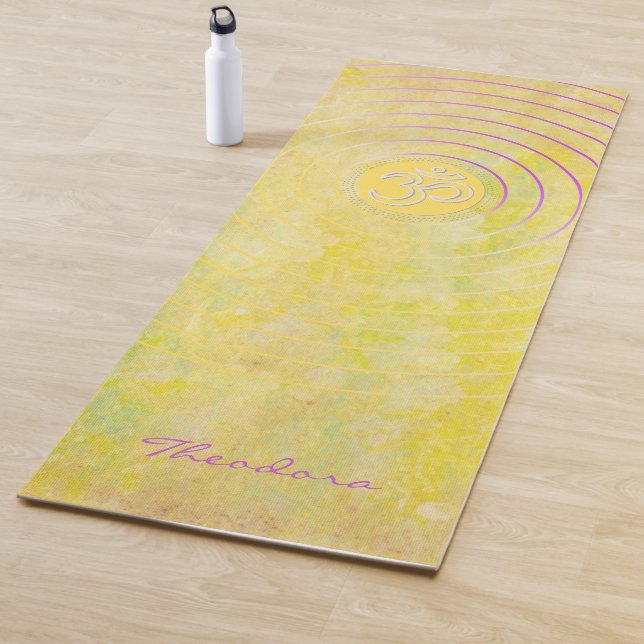 ”Imperial Yellow” AUM Yoga Mat (In Situ)