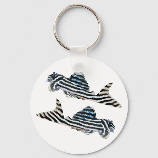 Imperial Zebra Pleco Key Ring (Front)