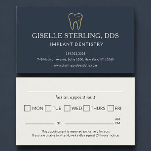 Implant Dentistry Tooth Appointment Reminder Card