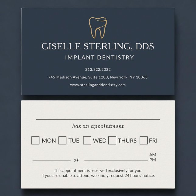 Implant Dentistry Tooth Appointment Reminder Card (Creator Uploaded)