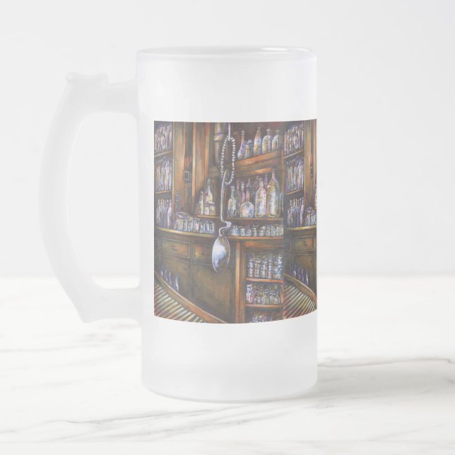 Implicitly Understood Frosted Glass Beer Mug (Left)