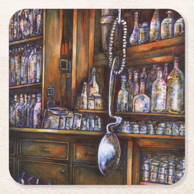 Implicitly Understood Square Paper Coaster (Front)