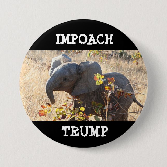 iMPOACH TRUMP Donald Trump Button (Front)