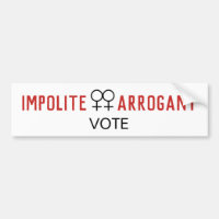 Impolite Arrogant Women Vote Female Symbol