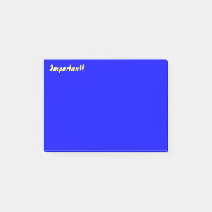 Important Deep Blue Post-it Notes