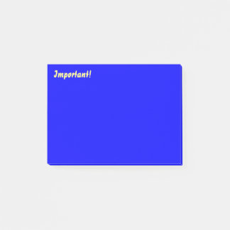 Important Deep Blue Post-it Notes