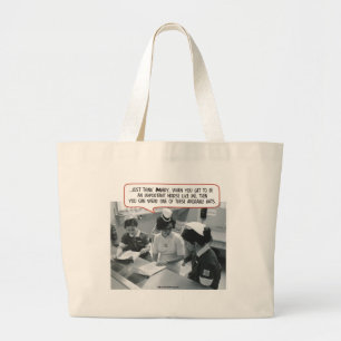 Important Nurse - Adorable Hat Large Tote Bag