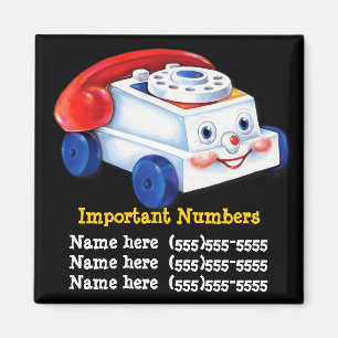 IMPORTANT phone number magnet