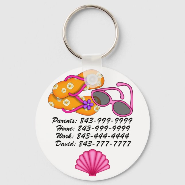 Important Phone Numbers Keychain by SRF (Front)
