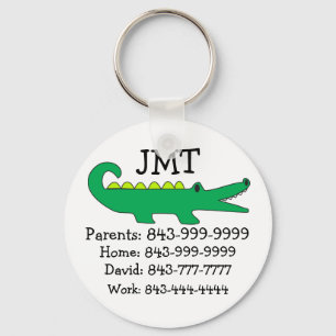 Important Phone Numbers Keychain by SRF