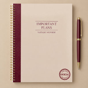 Important Plans Personalised Planner