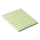 Important stuff tea green lined memo pad