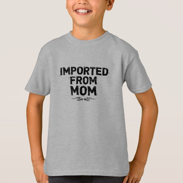 Imported From Mum (Black Design) - Kid’s Shirt (Front)