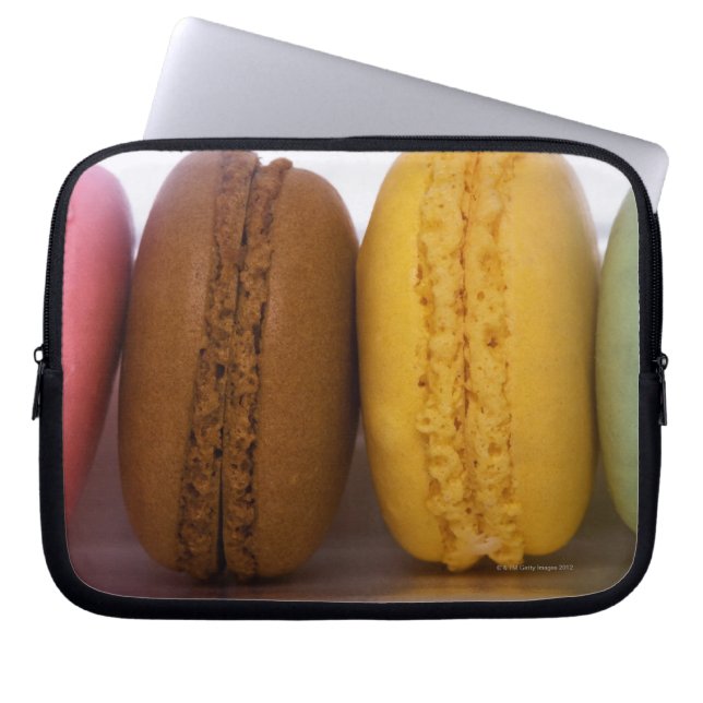 Imported gourmet French macarons (macaroons) Laptop Sleeve (Front)