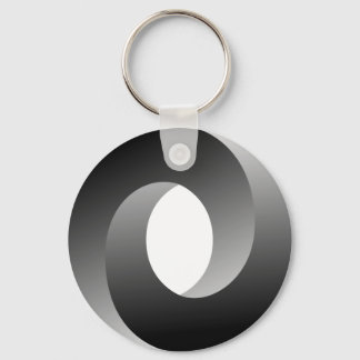 Impossible Circle Optical Illusion Key Ring