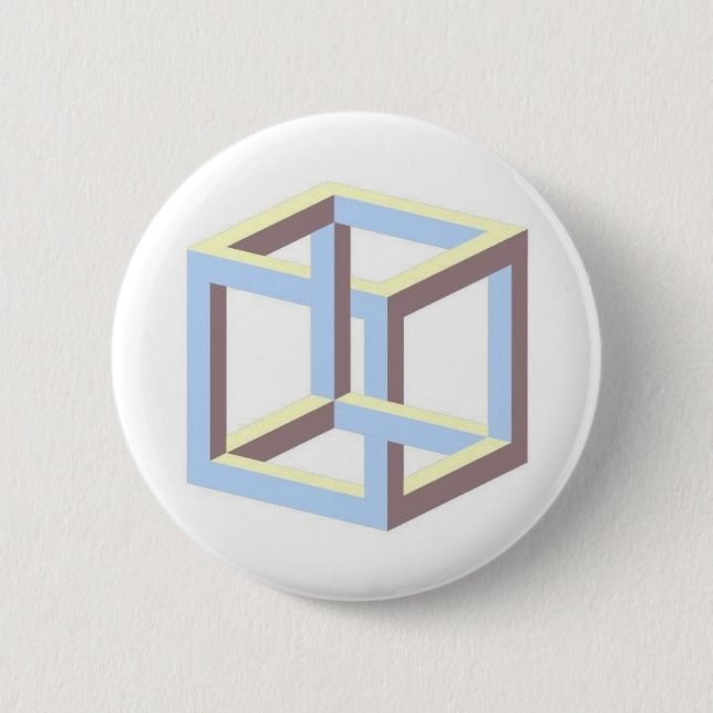 impossible_cube 6 cm round badge (Front)
