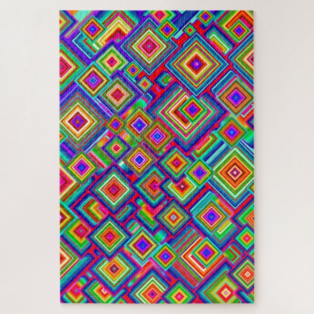 Impossible Diamond Pattern Jigsaw Puzzle (Vertical)