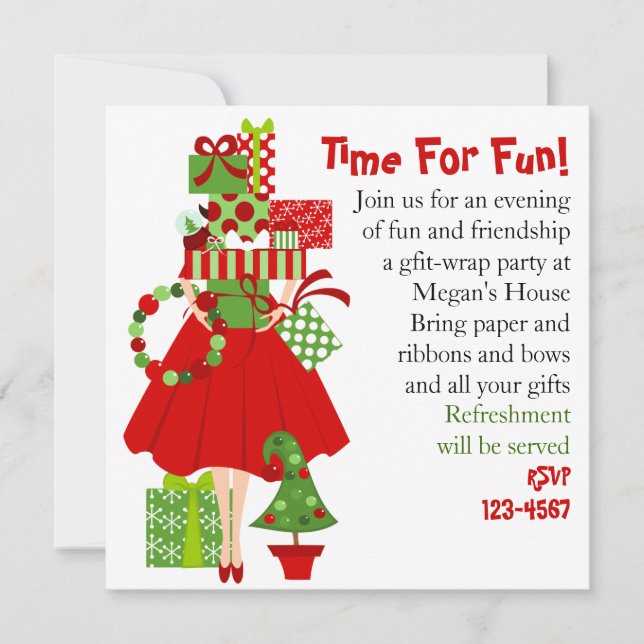 Impossible Gift Stack Invitation (Front)