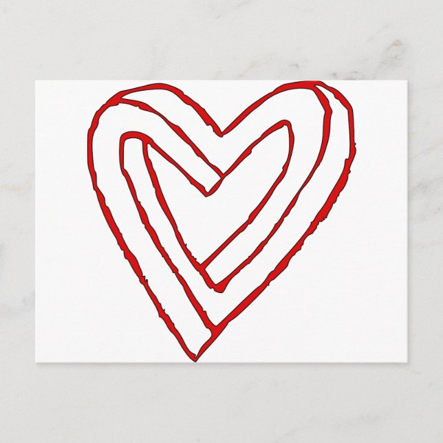 Impossible Heart Optical Illusion Postcard (Front)