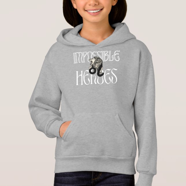 Impossible heroes slogan with a lion (Front)