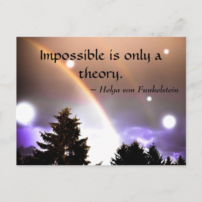 Impossible is only a Theory Motivation Inspiration Postcard (Front)