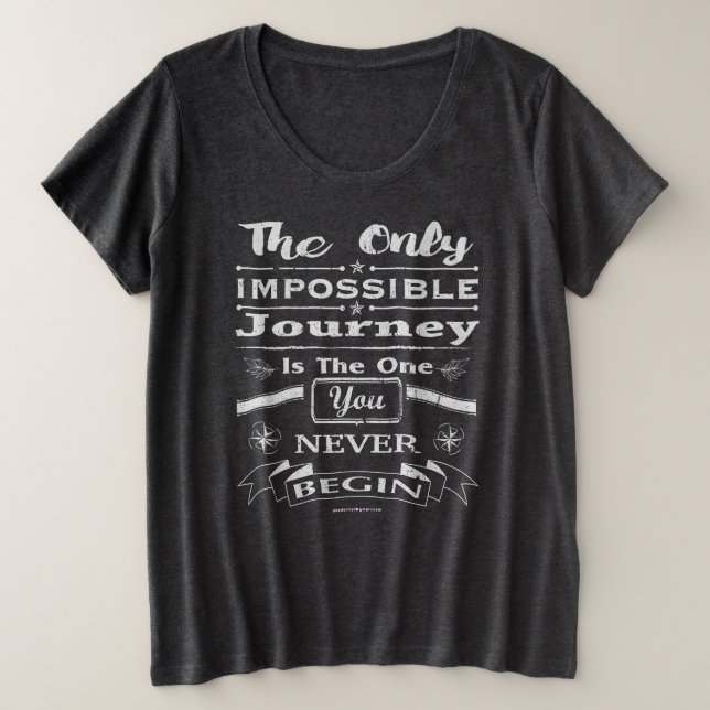 Impossible Journey Plus Size T-Shirt (Design Front)