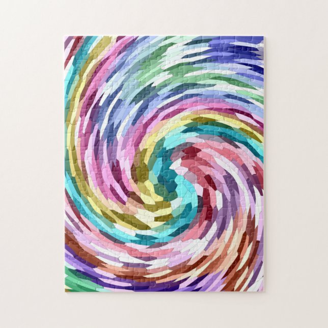 Impossible puzzle: colourful swirl jigsaw puzzle (Vertical)