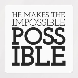 Impossible to Possible Christian Art Quote Art Gos
