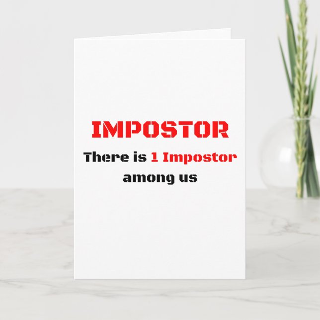 Impostor, There is 1 impostor among us Card (Front)
