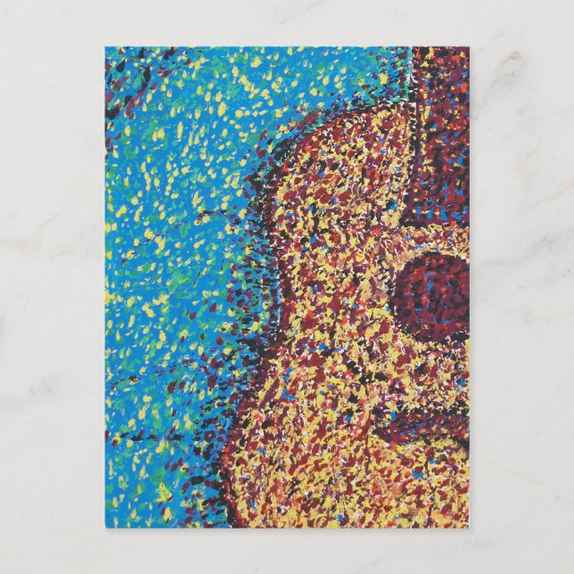 Impresionist Guitar Postcard (Front)