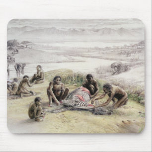 Impression of a camp occupied by Homo habilis Mouse Pad