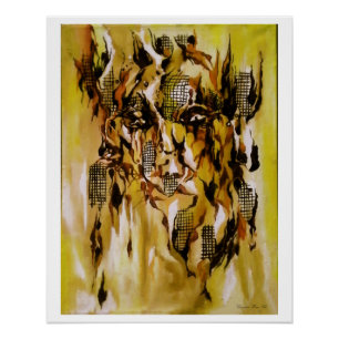 "Impression of Masked Model",  Glossy Poster