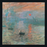 Impression, Sunrise 1872 Claude Monet Faux Canvas Print<br><div class="desc">Oscar-Claude Monet (UK: /ˈmɒneɪ/, US: /moʊˈneɪ, məˈ-/, French: [klod mɔnɛ]; 14 November 1840 – 5 December 1926) was a French painter and founder of impressionist painting who is seen as a key precursor to modernism, especially in his attempts to paint nature as he perceived it.[1] During his long career, he...</div>