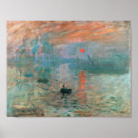 Impression, Sunrise 1872 Claude Monet Poster<br><div class="desc">Oscar-Claude Monet (UK: /ˈmɒneɪ/, US: /moʊˈneɪ, məˈ-/, French: [klod mɔnɛ]; 14 November 1840 – 5 December 1926) was a French painter and founder of impressionist painting who is seen as a key precursor to modernism, especially in his attempts to paint nature as he perceived it.[1] During his long career, he...</div>