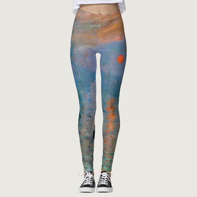 Impression Sunrise by Claude Monet Leggings (Front)