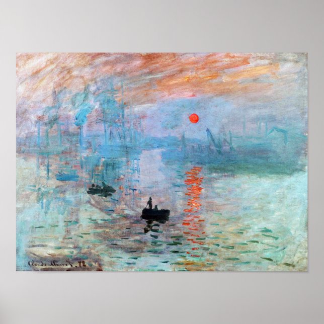 Impression, Sunrise by Claude Monet Poster (Front)