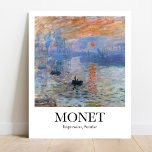 Impression, Sunrise by Claude Monet Poster<br><div class="desc">Impression, Sunrise by Claude Monet is a beautiful poster that will add a touch of elegance to any room. The poster features a beautiful sunrise over the sea. The colours are soft and muted, giving the poster a dreamy quality. The poster is printed on high-quality paper and is available in...</div>