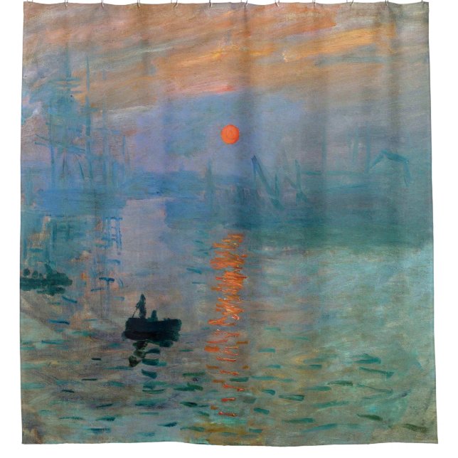 Impression Sunrise by Claude Monet Shower Curtain (Front)