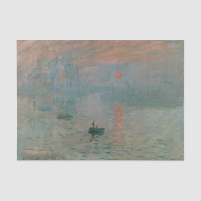 Impression Sunrise by Claude Monet Tissue Paper (Front)