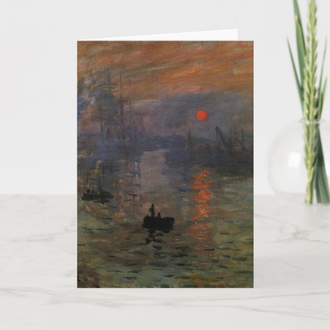 Impression Sunrise by Claude Monet, Vintage Art Card (Front)