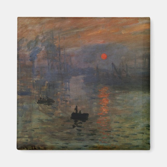 Impression Sunrise by Claude Monet, Vintage Art Magnet (Front)