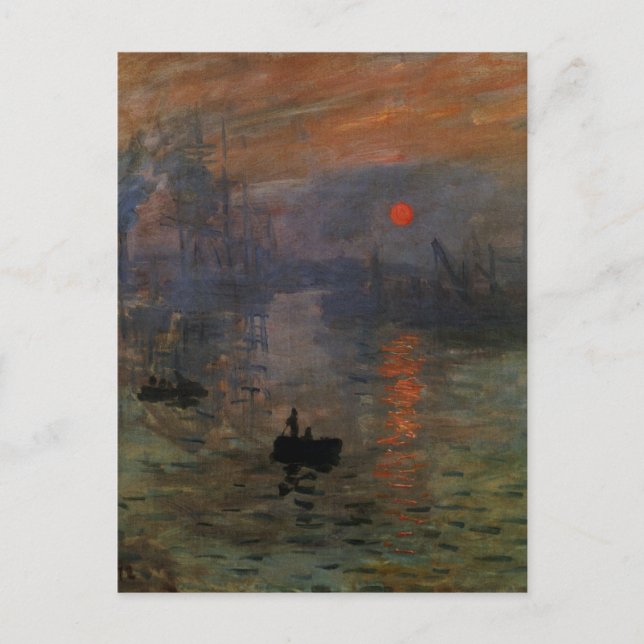 Impression Sunrise by Claude Monet, Vintage Art Postcard (Front)
