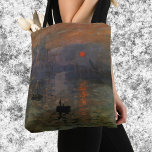 Impression Sunrise by Claude Monet, Vintage Art Tote Bag<br><div class="desc">Impression, Sunrise (1872) by Claude Monet is a vintage impressionism fine art nautical painting. The position of the sun looks like it could also be a sunset. A maritime seascape at Le Havre Harbour, France with several boats in the foreground at sunrise. About the artist: Claude Monet (1840-1926) was a...</div>
