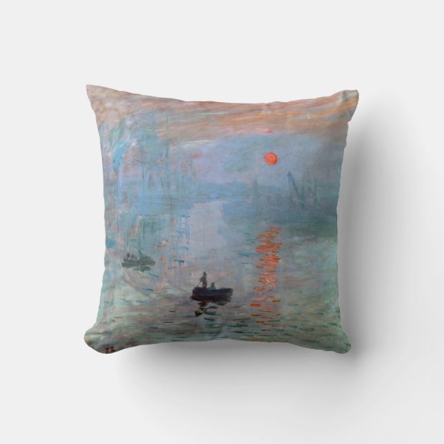Impression, Sunrise, Claude Monet, 1872 Cushion (Front)