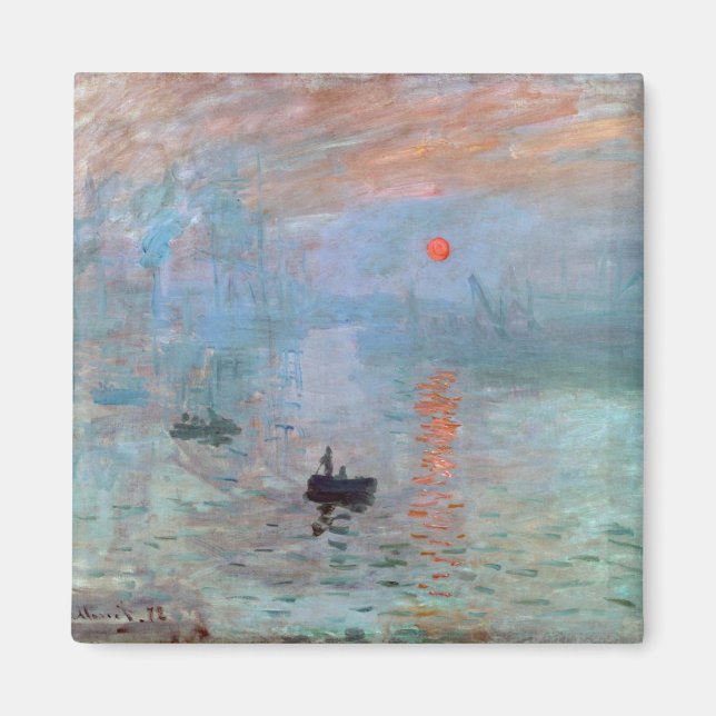 Impression, Sunrise, Claude Monet, 1872 Magnet (Front)
