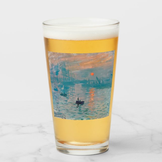 Impression Sunrise claude monet impressionist Glass (Front Filled)