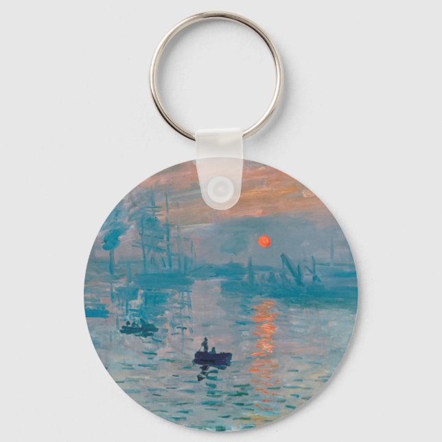 Impression Sunrise claude monet impressionist Key Ring (Front)