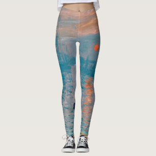 Impression Sunrise claude monet impressionist Leggings