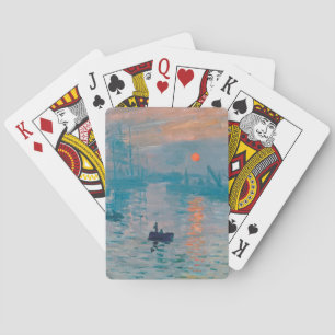 Impression Sunrise claude monet impressionist Playing Cards