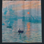 Impression Sunrise Claude Monet  Shower Curtain<br><div class="desc">Monet Impressionism Painting - The name of this painting is Impression,  Sunrise,  a famous painting by French impressionist Claude Monet painted in 1872 and shown at the exhibition of impressionists in Paris in 1874. Sunrise shows the port of Le Havre.</div>